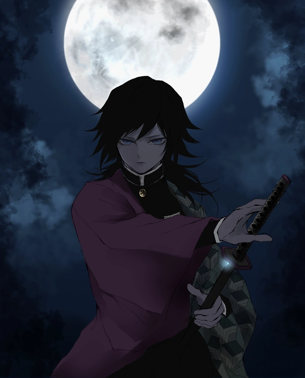 Ảnh anime Giyuu phong cách kiếm sĩ vĩ đại