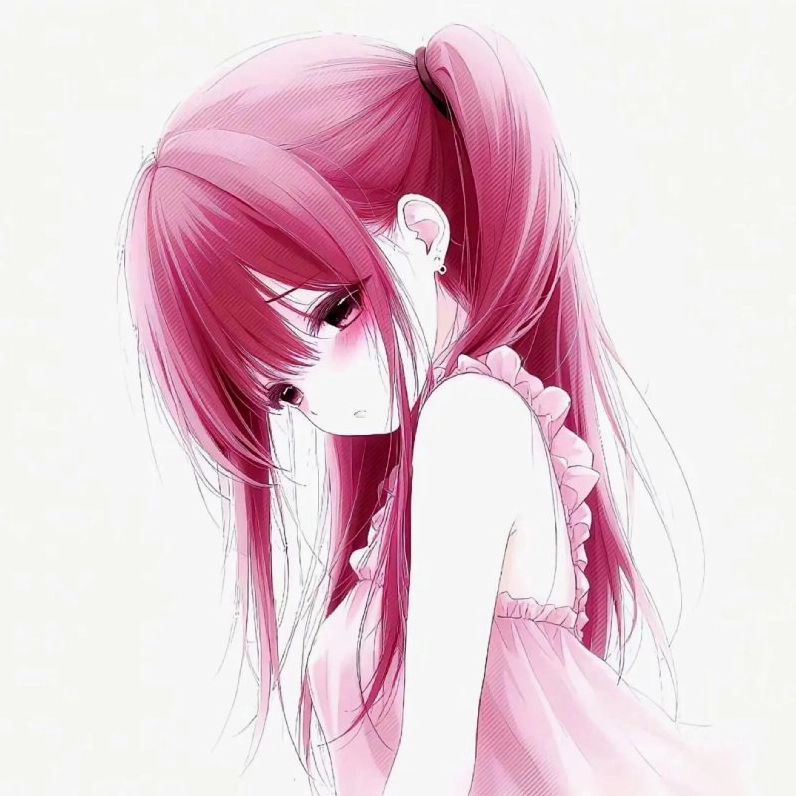 Ảnh anime màu hồng dễ thương với biểu cảm cực kỳ đáng yêu chất lượng cao