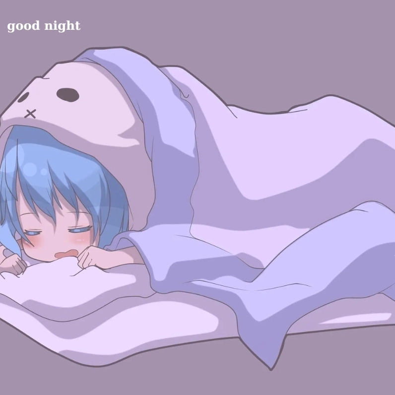 ảnh anime ngủ siêu đáng yêu meme