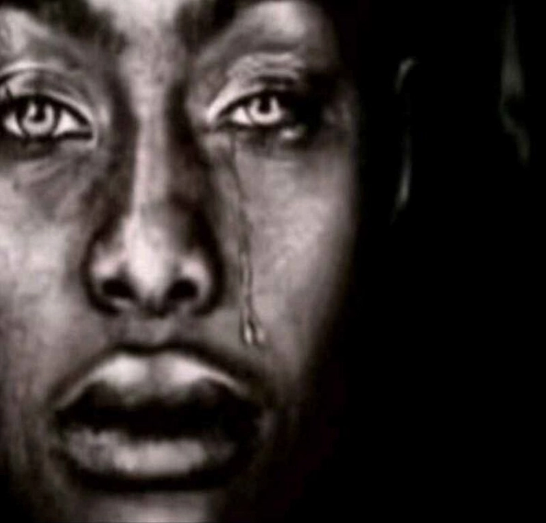 Ảnh chế anh da đen khuôn mặt buồn rười rượi bế tắc