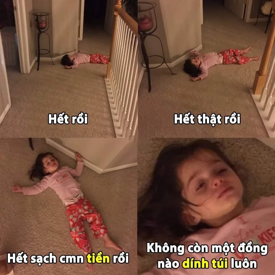 Ảnh chế bất lực buông xuôi khi cạn kiệt nguồn tài chính