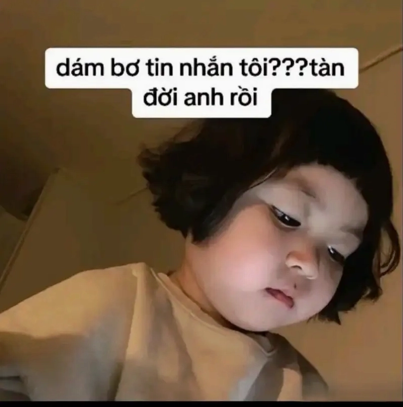ảnh em bé meme gửi yêu thương siêu cute