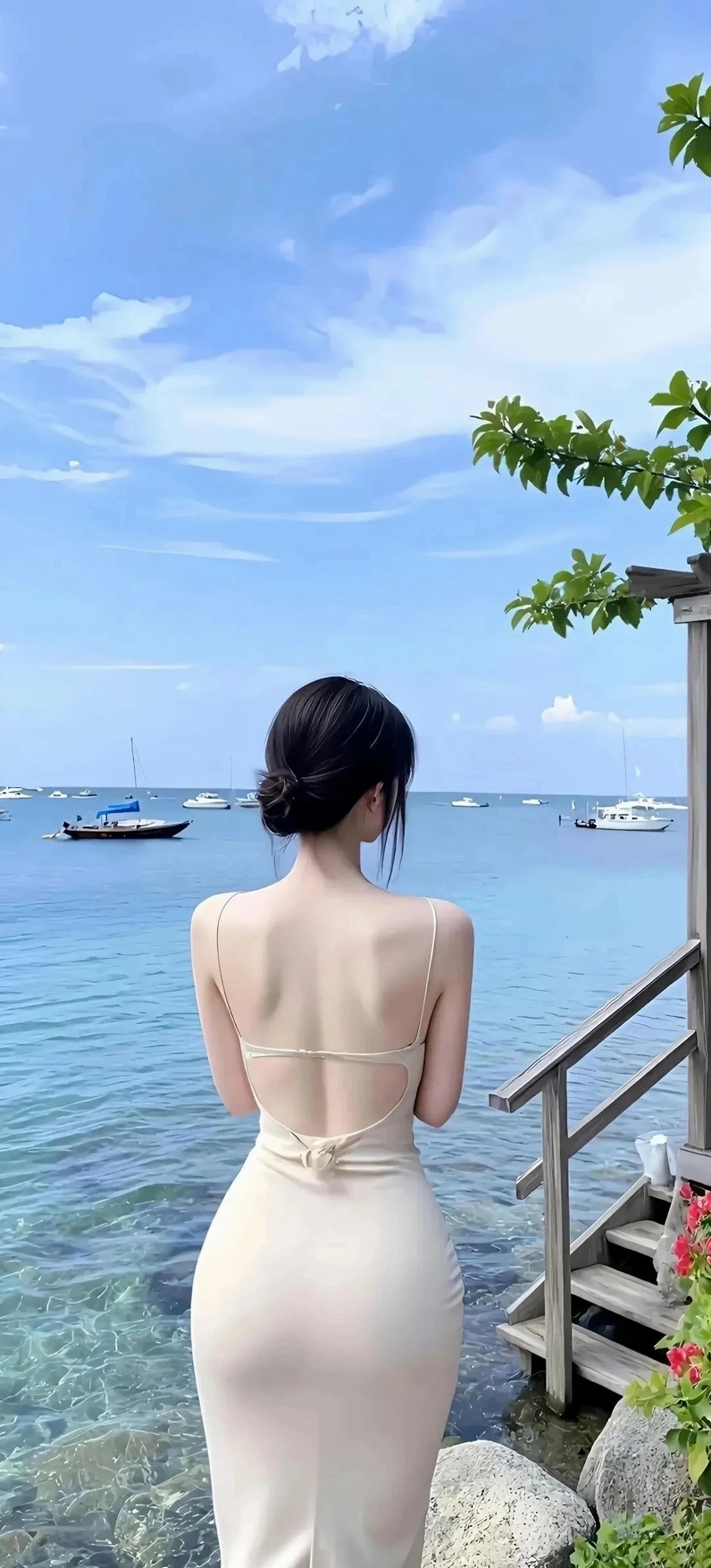 Ảnh gái xinh mặc váy trắng tinh tế và thanh lịch