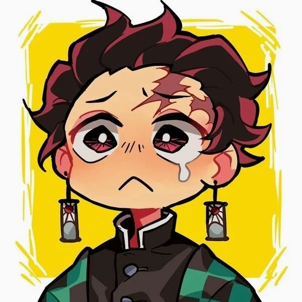 ảnh kamado tanjirou chibi khóc