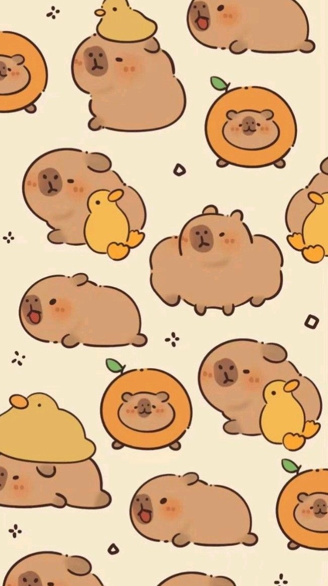 Ảnh màn hình capybara với muôn ngàn sắc thái biểu cảm vô cùng sinh động