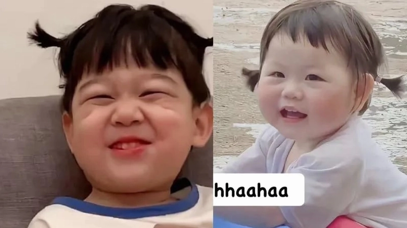 ảnh meme cute em bé cười