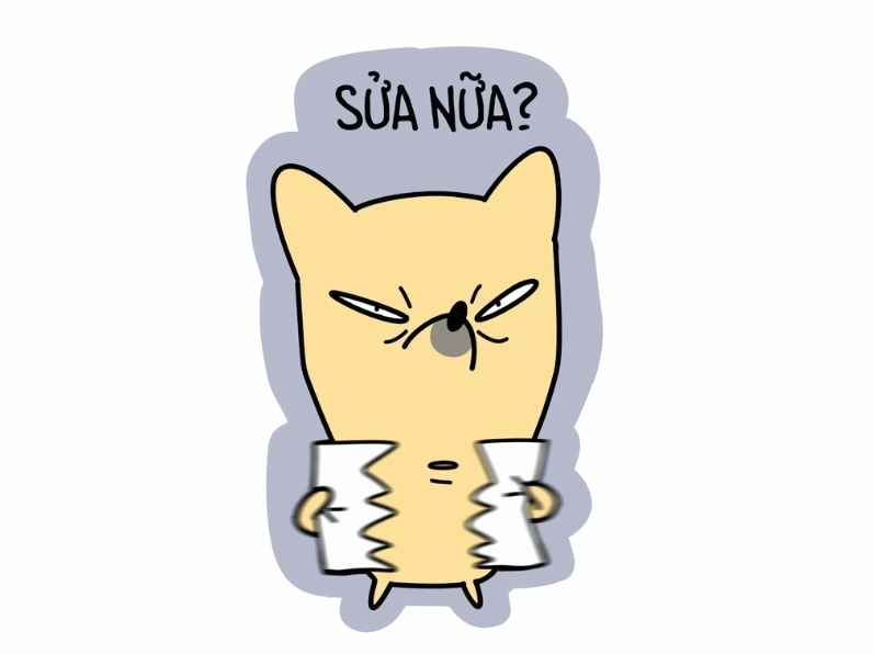 ảnh meme dễ thương về việc khách hàng yêu cầu sửa chữa