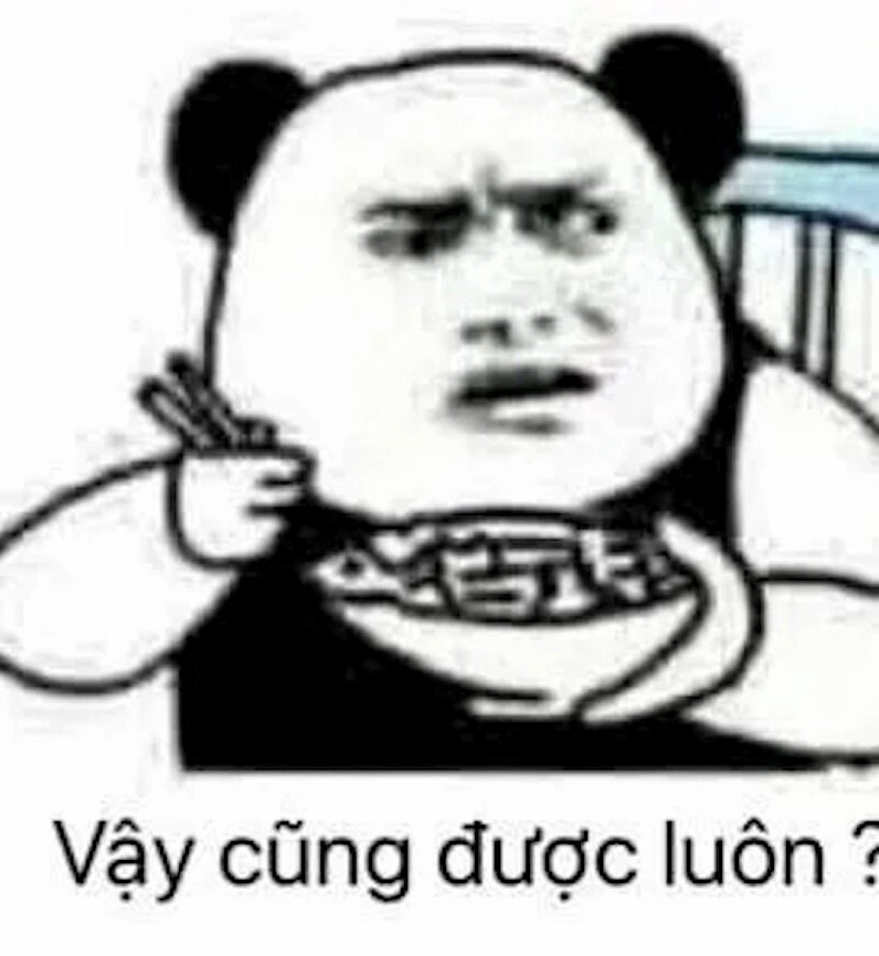 ảnh meme gấu trúc hiện đại giơ bảng vẫy tay