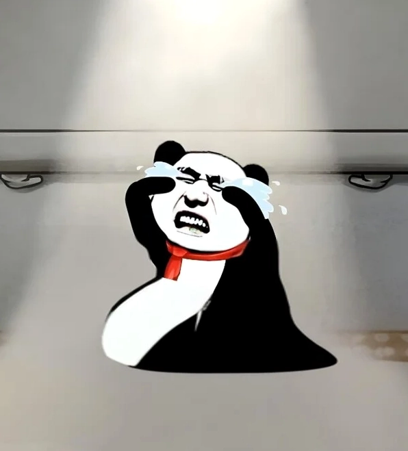 ảnh meme gấu trúc sợ hãi phát khóc