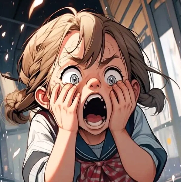 ảnh meme nhìn thấy ma sợ hãi hét lớn