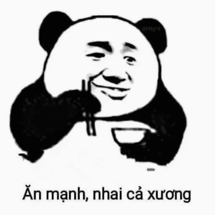 ảnh meme trung quốc ăn mạnh nhai cả xương