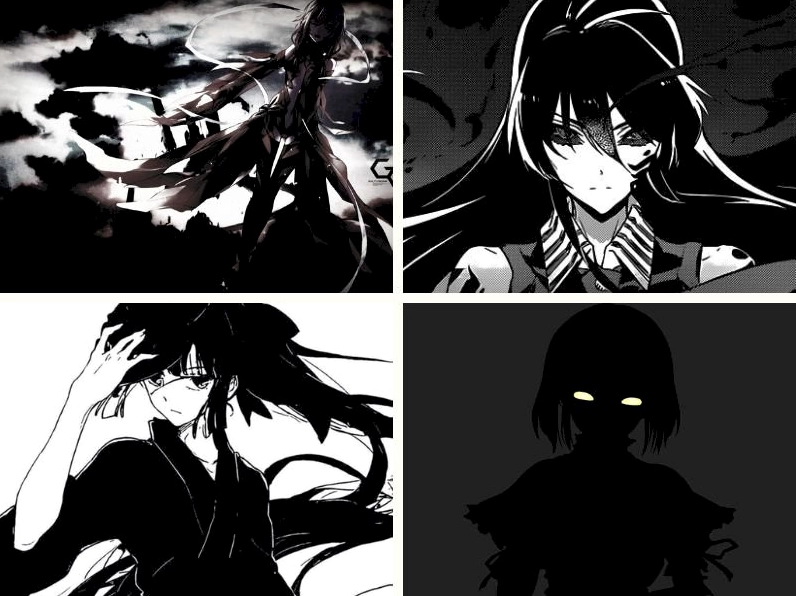 Ảnh nền anime nữ ngầu trắng đen phong cách hiện đại