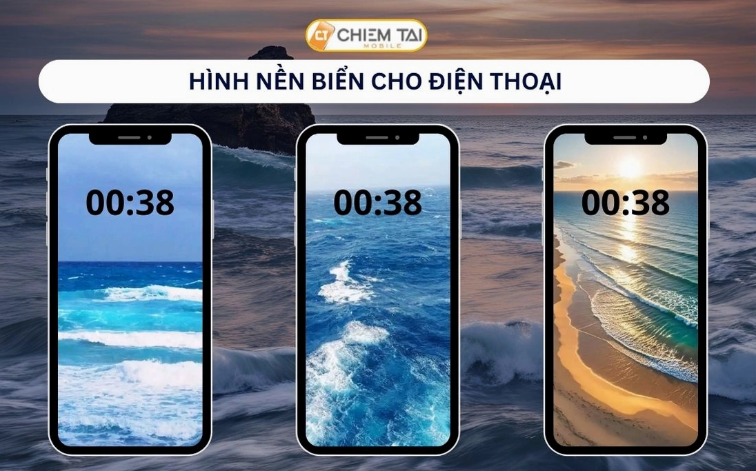 Ảnh nền bãi biển đẹp nhìn từ trên cao cho điện thoại