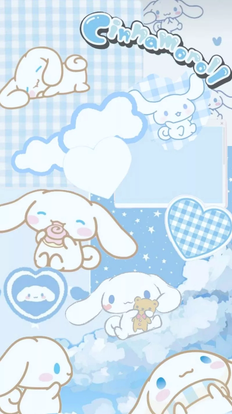 ảnh nền chó cinnamoroll đang mỉm cười rạng rỡ chào ngày mới tràn đầy năng lượng