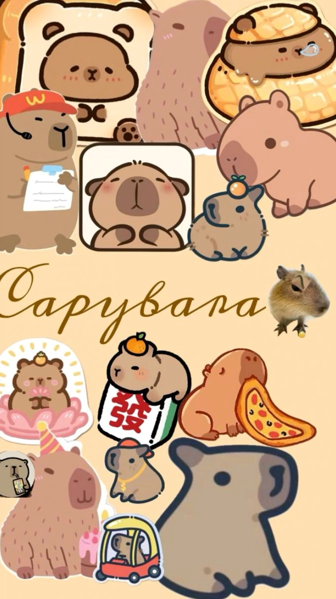 Ảnh nền chuột lang nước capybara chất lượng cao sắc nét cho hội fan cuồng