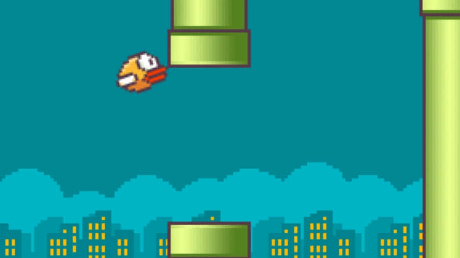 Ảnh nền hình nền flappy bird toàn cảnh bầu trời xanh và những đám mây pixel sắc nét