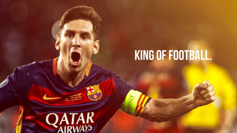 Ảnh nền messi cho máy tính chất lượng cao ghi lại khoảnh khắc đi bóng kỹ thuật