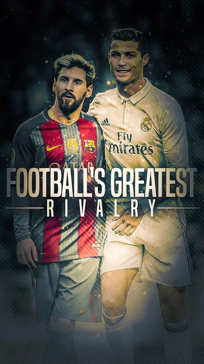 Ảnh nền ronaldo và messi lung linh dưới ánh đèn sân vận động