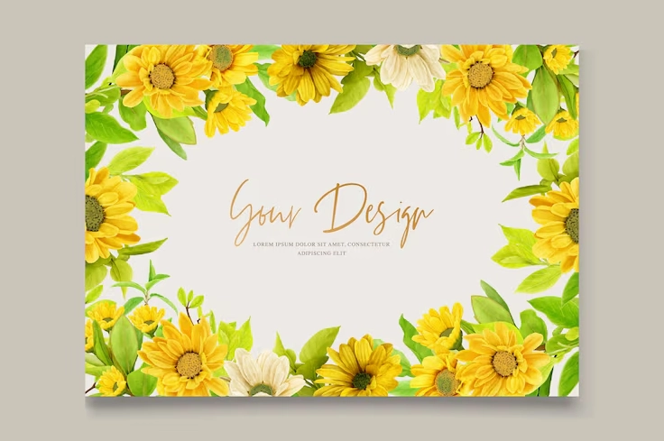 Ảnh nền trang trí hoa hướng dương lãng mạn sắc nét