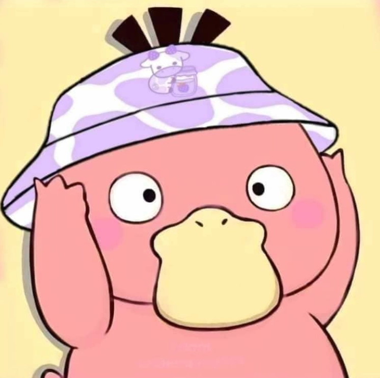 Ảnh vịt meme đội nón tím sành điệu