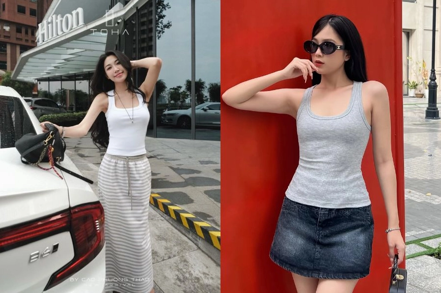 Áo ba lỗ cổ vuông mang đến vẻ đẹp vừa cổ điển vừa hiện đại cho người mặc