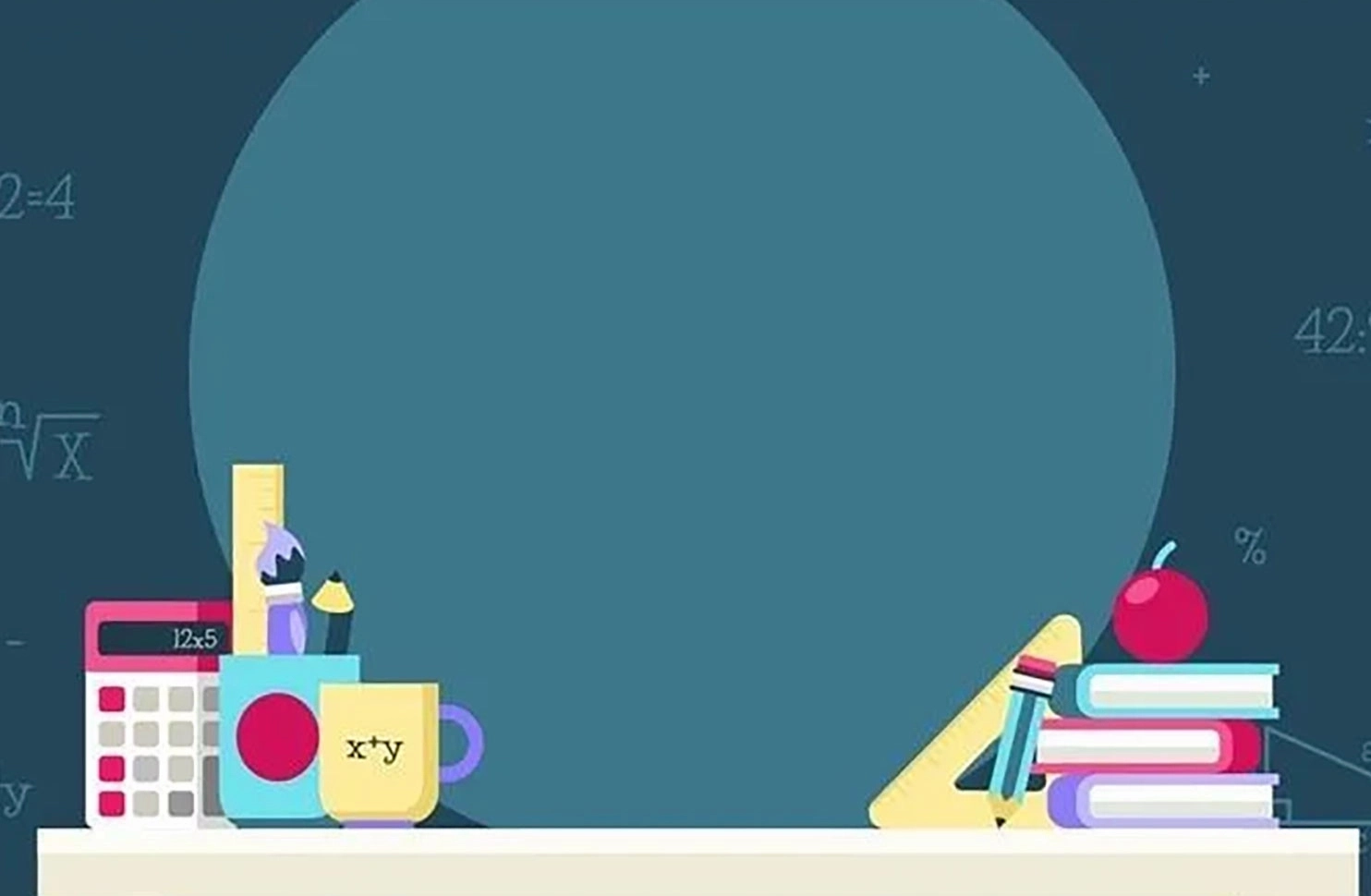 Background PowerPoint toán học đẹp với sự phối hợp màu sắc hài hòa