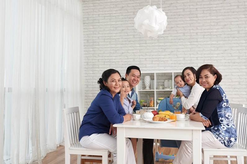 Bảng minh họa cách xưng hô theo gia đình bên ngoại chi tiết
