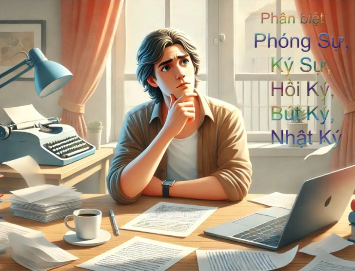 Bảng phân biệt giữa nhật ký với phóng sự ký sự và hồi ký