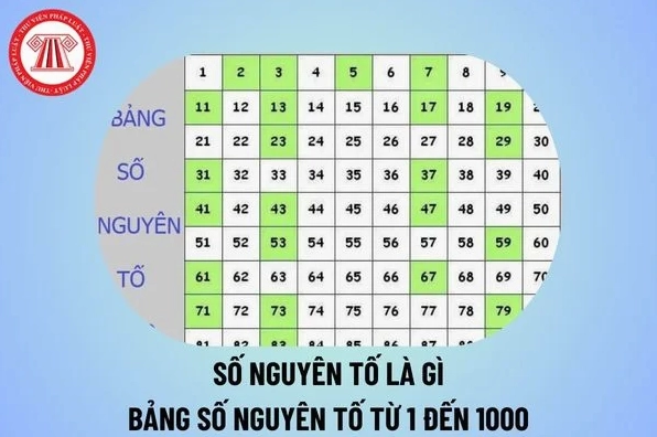 Bảng số nguyên tố cơ bản giúp xác định nhanh các ước nguyên tố