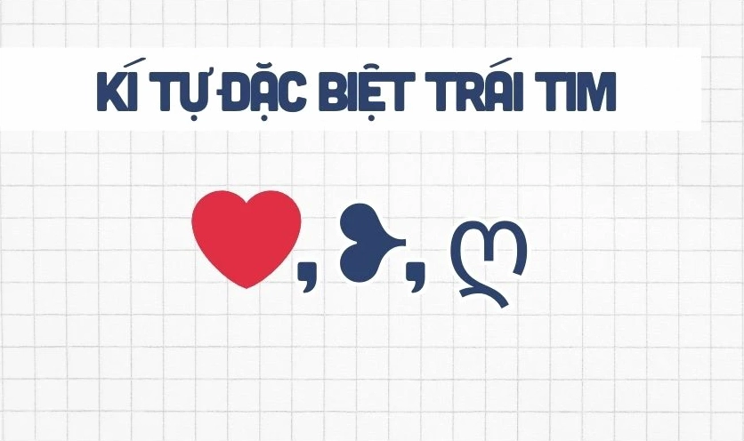 Biểu tượng hình trái tim thể hiện tình cảm