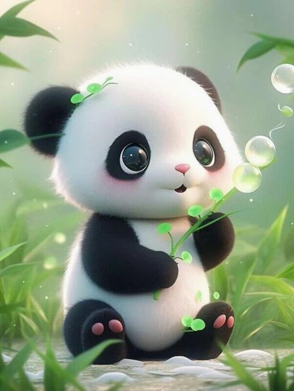 Bức ảnh nền gấu trúc chất lượng cao giữa khu rừng trúc xanh ngát
