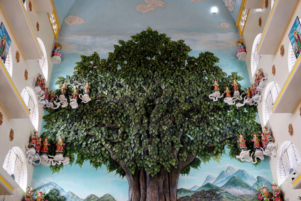 Bức phù điêu cây bồ đề lớn nhất Việt Nam được chạm khắc cực kỳ chi tiết và tỉ mỉ