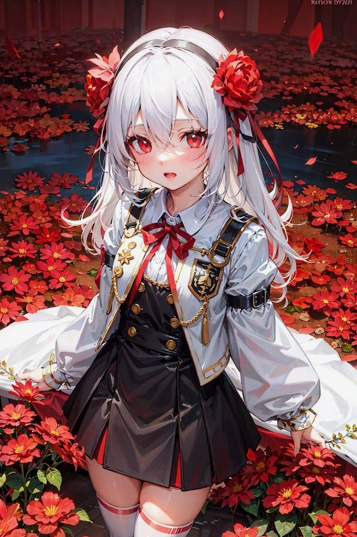 Bức tranh cô gái anime mang phong cách cổ điển thanh lịch