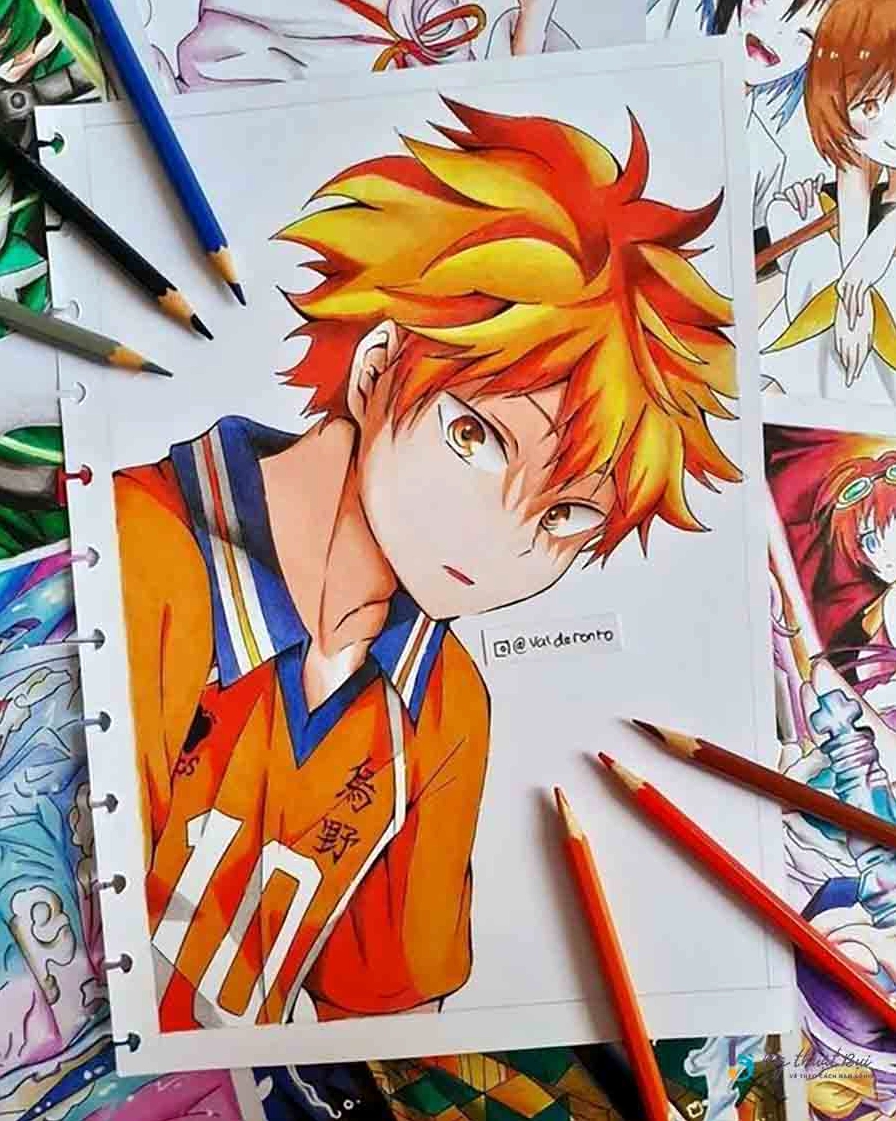 Bức tranh vẽ anime nữ mang phong cách hiện đại