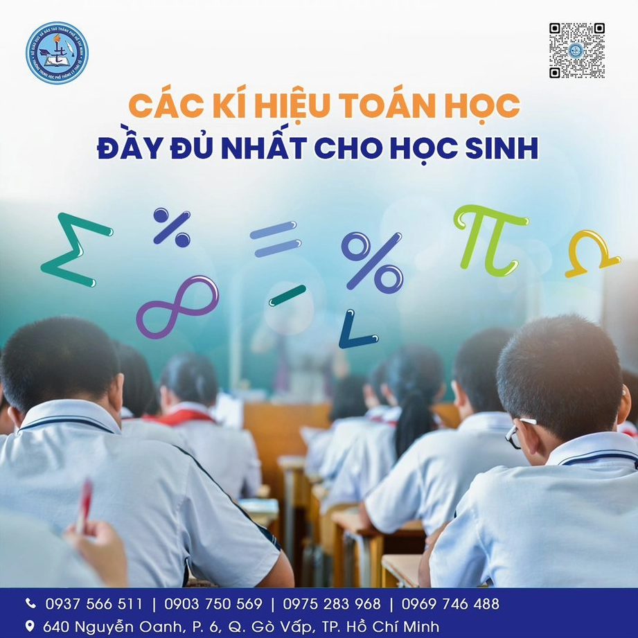Các ký hiệu toán học đầy đủ nhất cho học sinh