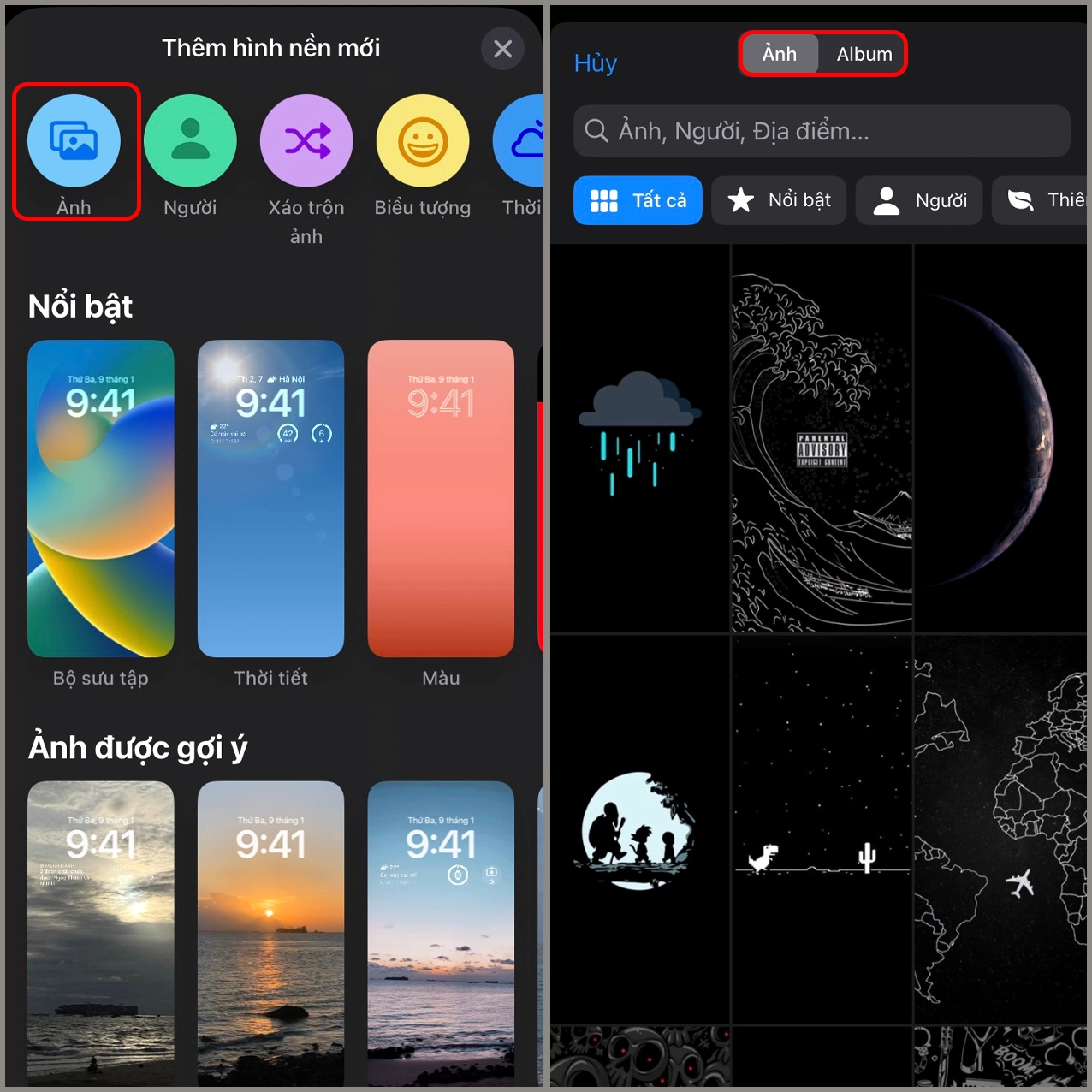 Cách tải hình nền đen cho iPhone với các đường nét dạ quang bắt mắt