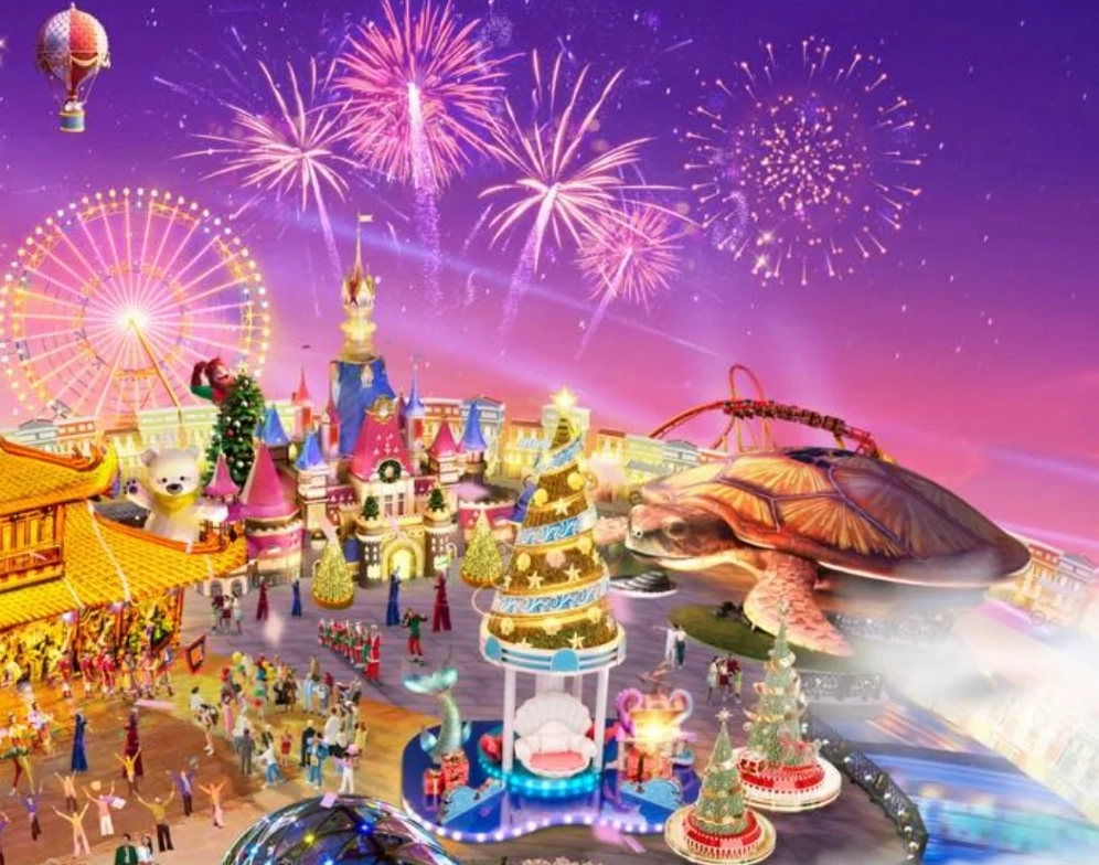 Cảnh quan thiên nhiên hùng vĩ bao quanh quần thể kiến trúc tâm linh