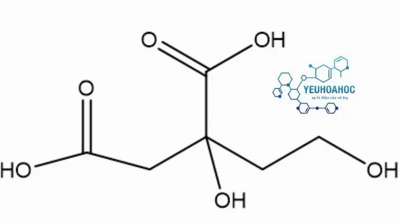 Cấu trúc phân tử của acid citric