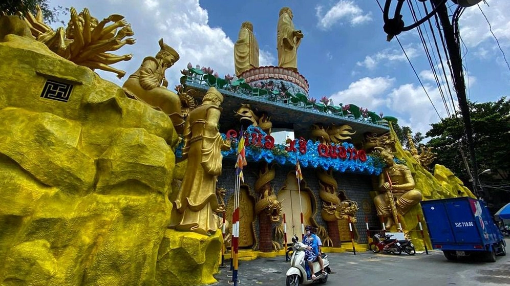 Chùa sở hữu lối kiến trúc 5 không độc đáo thu hút đông đảo Phật tử tới chiêm bái