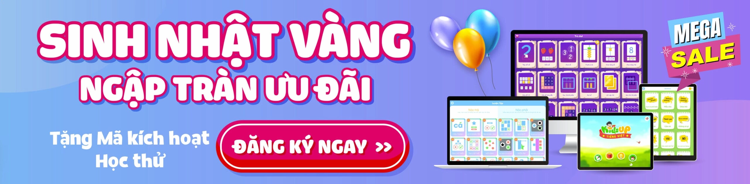 Chương trình tặng mã học thử ứng dụng giáo dục KidsUP
