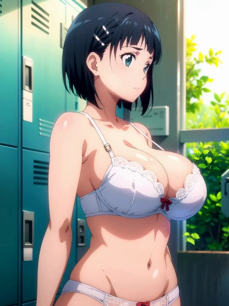 Cô gái anime mang vẻ đẹp mong manh trong trang phục bikini mỏng manh