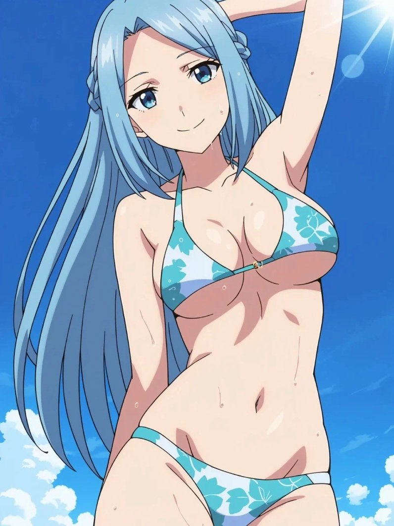 Cô nàng anime cá tính diện đồ bơi cắt xẻ táo bạo đầy sức hút