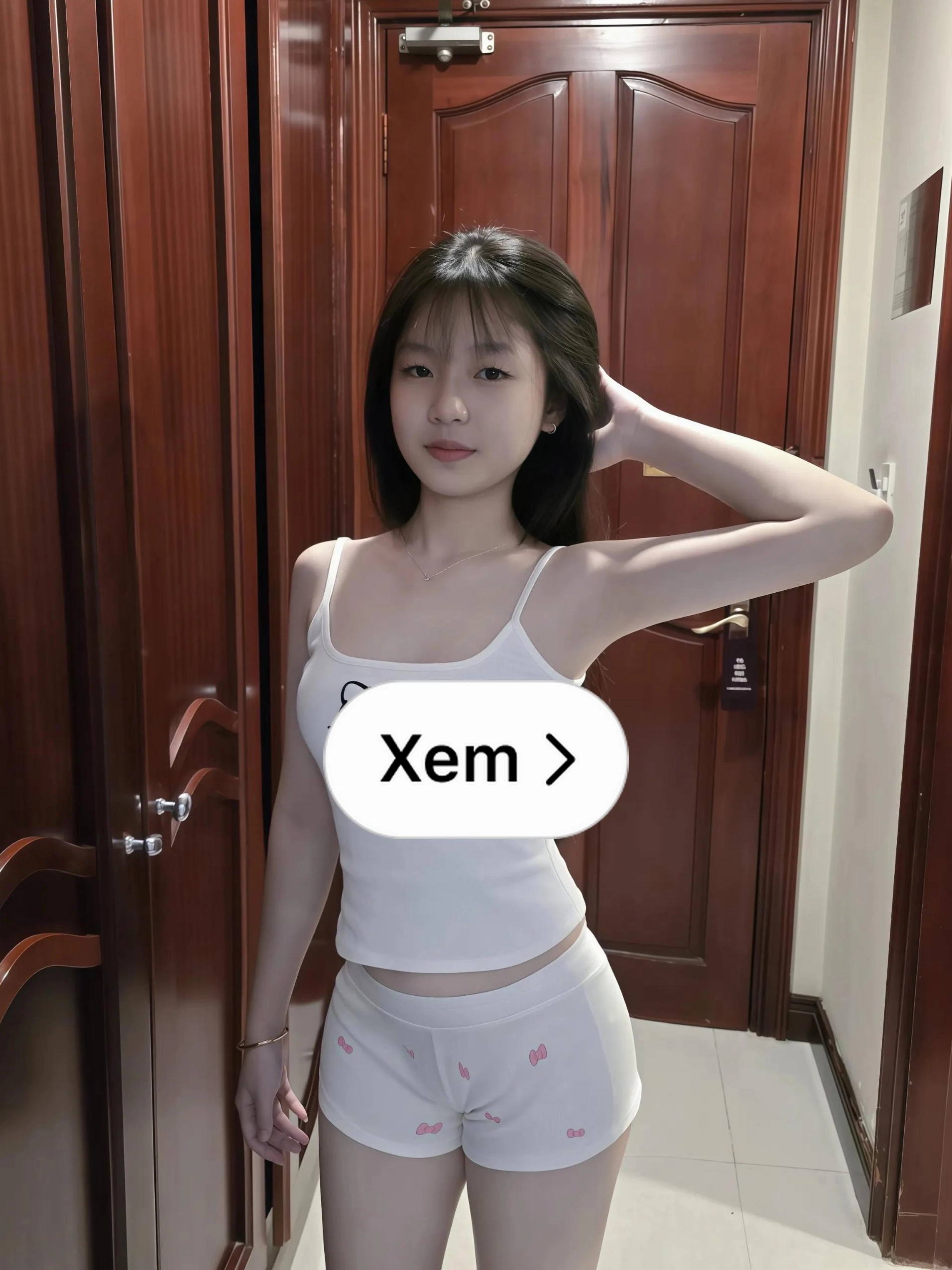 Cô nàng hot girl mặc đồ hello kitty khoe vẻ đẹp kute vô lối khiến ai cũng phải ngoái nhìn