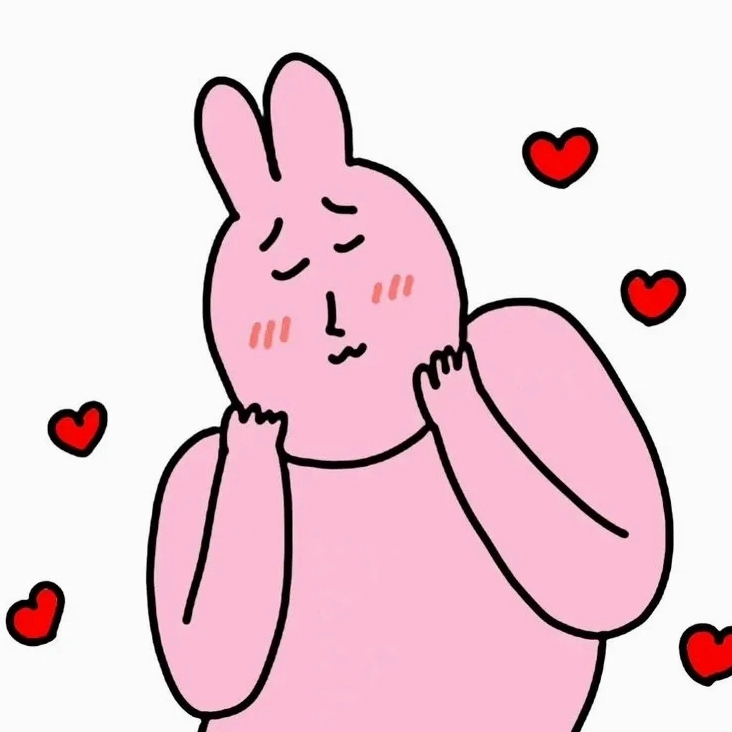 Con thỏ hồng meme siêu đáng yêu tạo niềm vui