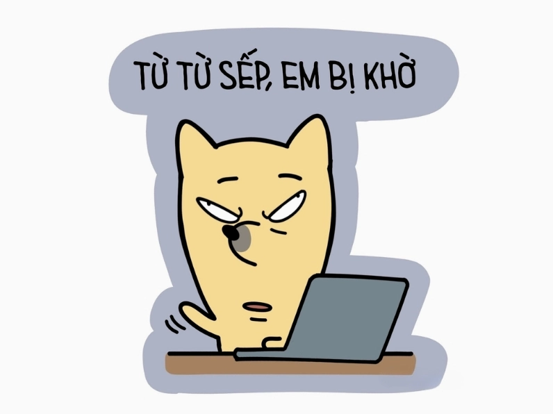 đáng yêu vô tri khi bị sếp giao việc