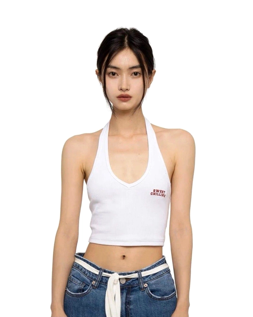 Gái xinh diện croptop ngắn với nụ cười rạng rỡ tỏa nắng