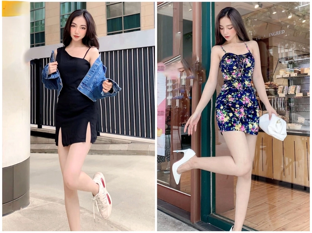 Gái xinh mặc váy body ôm dáng quyến rũ và sang chảnh