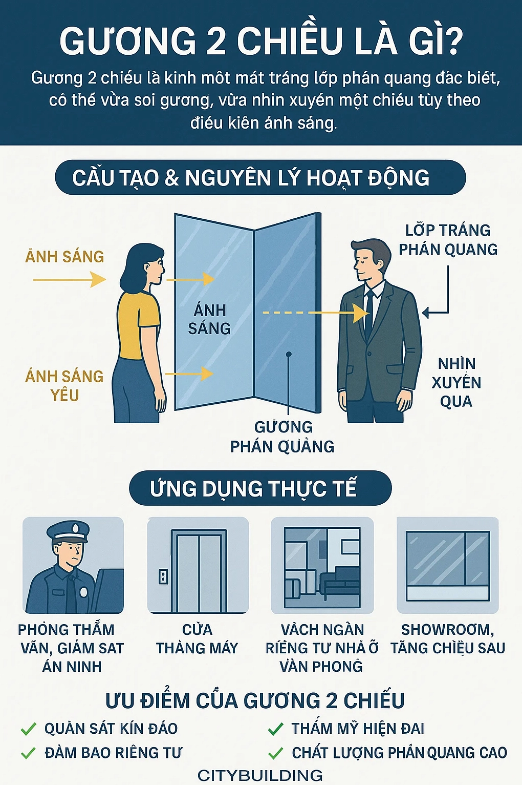 Gương 2 chiều là gì?