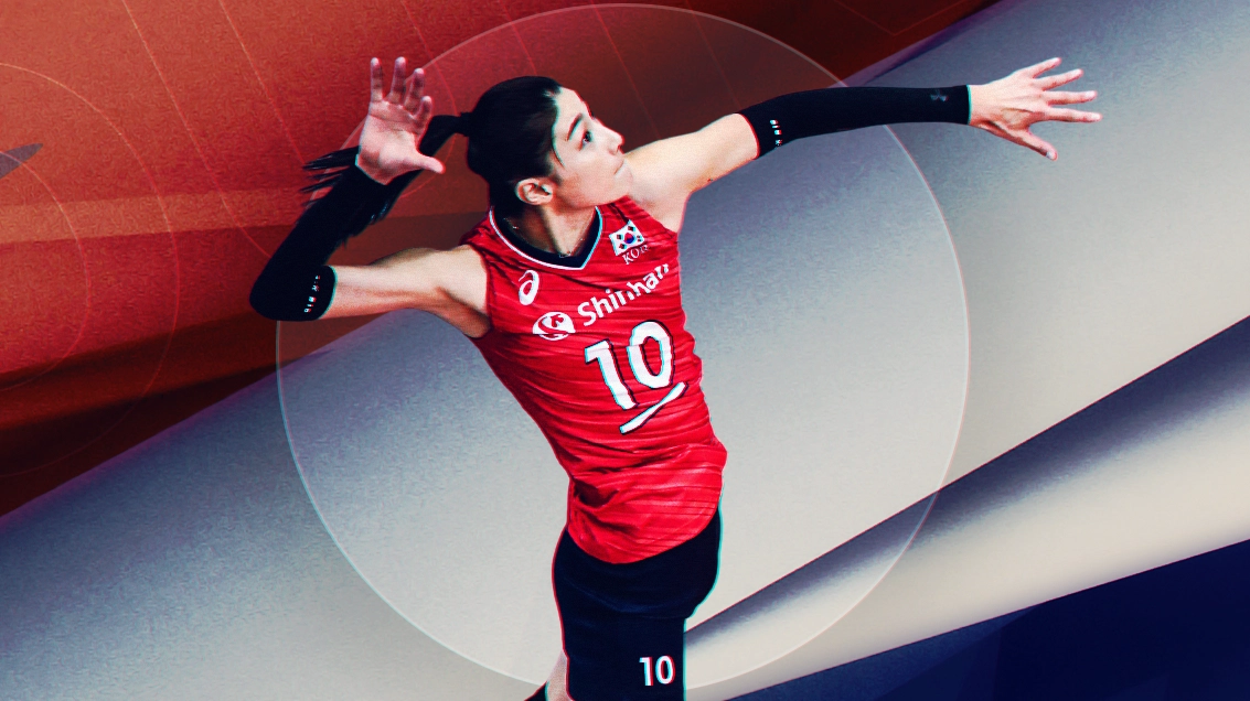 Gương mặt tập trung cao độ của Kim Yeon-koung trước tình huống phát bóng