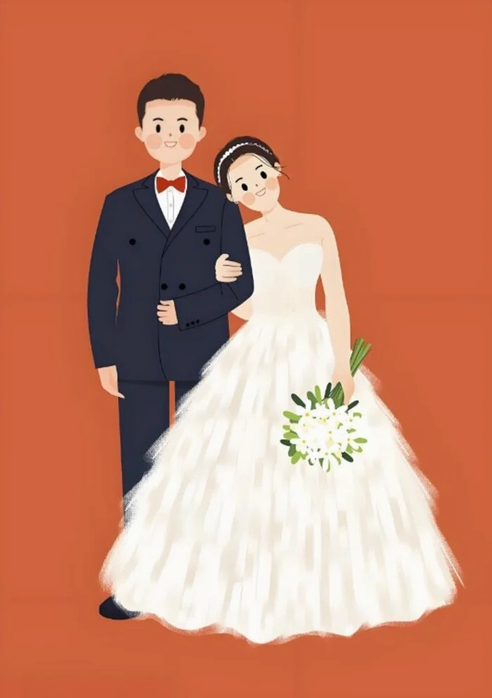 Hình ảnh cô dâu chú rể chibi capybara